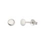 Disc Stud Earrings In Sterling Silver, thumbnail 4 of 12