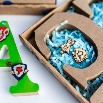 Personalised Paint Your Own Superhero Wooden Name, 4 of 10