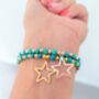 Star Charm Turquoise And Gold Vermeil Beaded Bracelet, thumbnail 3 of 8