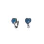High Quality Opal Sterling Silver Heart Earrings, thumbnail 4 of 5