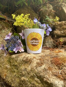 Sunflower House Number / Name Plant Pot, 4 of 6