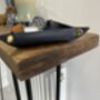 Personalised Rectangle Dark Blue Leather Desk Tray, thumbnail 4 of 12