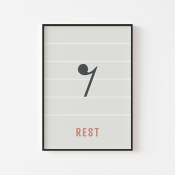 Note Rest Print | Eighth Note Quaver, 8 of 8