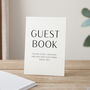 Simple Elegance Personalised Surname Wedding Guest Book, thumbnail 3 of 3