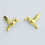 Sterling Silver Hummingbird Stud Earrings, thumbnail 2 of 6