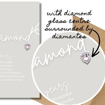 Sparkly Diamond Anniversary Heart Card, 5 of 9