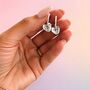 Heart Sterling Silver Small Hoop Earrings, thumbnail 3 of 9
