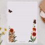 A5 Letter Writing Paper Rabbit, Butterfly And Flowers, thumbnail 1 of 4