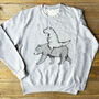 Dinosaur Riding Bear Unisex Sweater, thumbnail 2 of 5