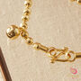 Gold Faceted Ball Musical Charm Bracelet 18 K Gold And Silver, thumbnail 7 of 12