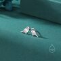 Sterling Silver Tiny Sparrow Bird Stud Earrings Earrings, thumbnail 3 of 12