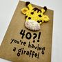 Personalised Age Giraffe Crochet Birthday Card Handmade, thumbnail 9 of 11