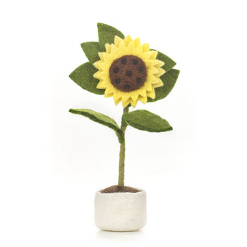 Handmade Felt Sunny Sunflower Standing Decoration, 2 of 9