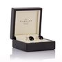 Hylton Engraved Cufflinks – Onyx | Groom's Party Wedding Gift, thumbnail 3 of 6