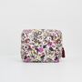 Floral Engravings Large Velvet Cosmetic Bag, thumbnail 1 of 6