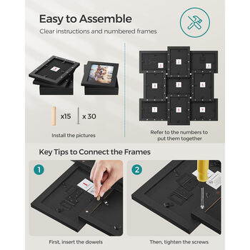 Photo Frame Collage Set For Nine Pictures, 4 of 5