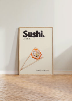 Retro Sushi Kitchen Wall Art Print, 4 of 4