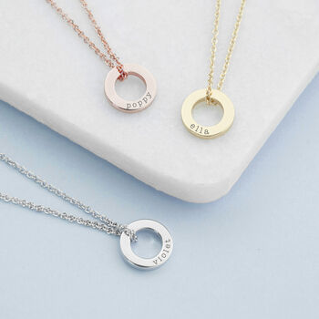 Personalised Mini Ring Necklace, 2 of 8