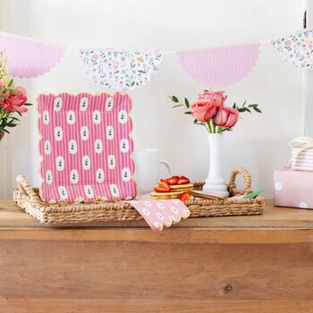 Striped Floral Party Napkins X 24, 2 of 2