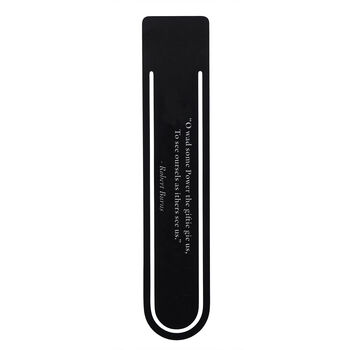 The Highlands 'O Wad Some Power…' Black Metal Bookmark | Reading | Book Accessory, 2 of 2