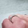 Secret Message Personalised Silver Band Ring, thumbnail 4 of 12
