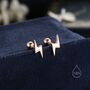 Sterling Silver Lightning Bolt Barbell Earrings, thumbnail 7 of 12