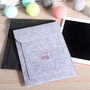 Personalised Grey Felt iPad , Tablet Sleeve Case, thumbnail 2 of 3