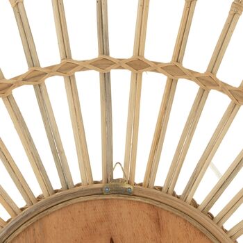 Large Bamboo Sunburst Wall Mirror, 3 of 4