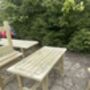 Garden Table And Benches Set, thumbnail 6 of 11