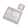 Girl's Personalised Sister Placemat And Coaster Set, thumbnail 8 of 8