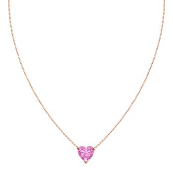 Pink Sapphire Heart Necklace, 4 of 5