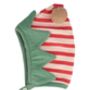 Striped Elf Organic Cotton Baby Bonnet, thumbnail 3 of 5