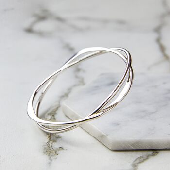 Curve Infinity Solid Sterling Silver Ring, 10 of 10