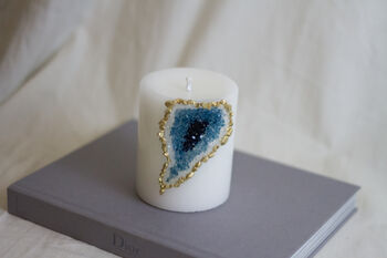 Sapphire Blue Geode Candle, 2 of 6