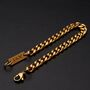 Gold Engravable 7mm Cuban Bracelet Unisex, thumbnail 1 of 12