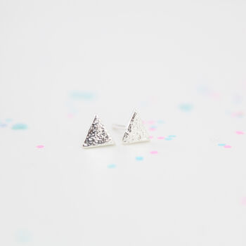 Sterling Silver Mini Triangle Studs, 5 of 8
