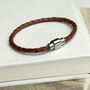 Personalised Men's Woven Leather Bracelet, thumbnail 3 of 3