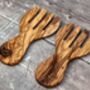 Olive Wood Salad Serving Hands, thumbnail 1 of 3
