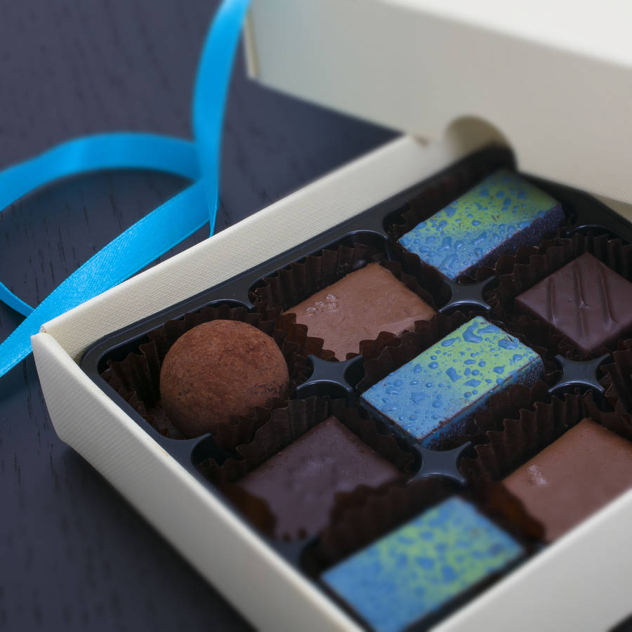 Artisan Chocolates Sea Salt And Caramel Nine Pieces By Alexeeva & Jones ...