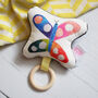 Personalised Kid's Drawing Baby Rattle Teether, thumbnail 3 of 6