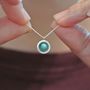 Tiny Sterling Silver And Gemstone Necklace, thumbnail 2 of 3