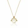 Gold Or Silver Mother Of Pearl Spinning Disc Necklace, thumbnail 6 of 11