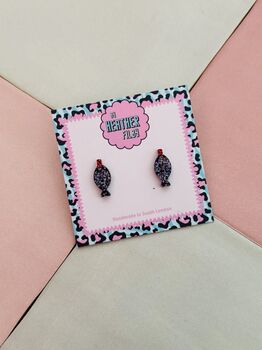 Soy Sauce Glitter Resin Studs / Sushi Lover Gift / Chef Gift / Fun Food Inspired Jewellery, 5 of 5