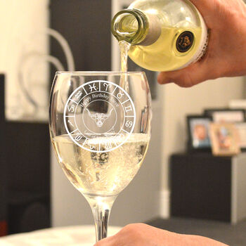 Taurus Personalised Wine Glass, 3 of 3