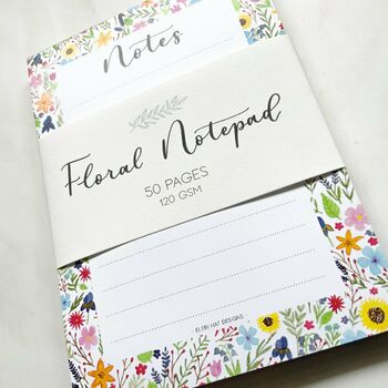 A6 Floral Border Notepad, 3 of 4