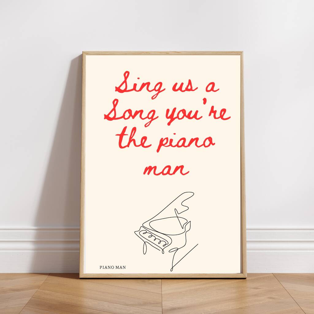 A4 Print Billy Joel, Sing Us A Song You're The Piano Man, 1 of 6