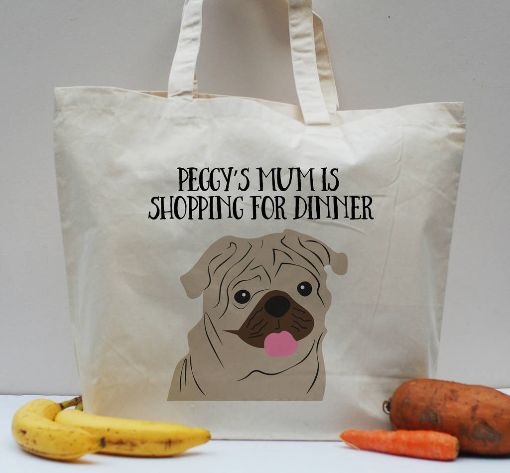 Personalised Dog Lover Tote Shopper Bag, 1 of 9