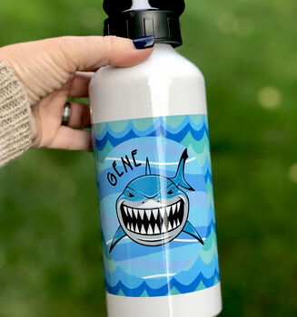Personalised Water Drinks Bottle Shark, 3 of 3
