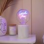 Good Vibes Light Bulb And Desk Lamp, thumbnail 3 of 5