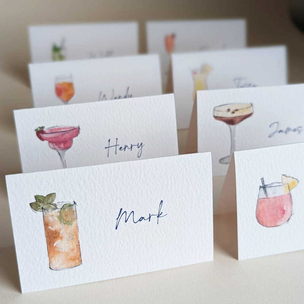 Cocktail Wedding Guest Place Names, 1 of 7